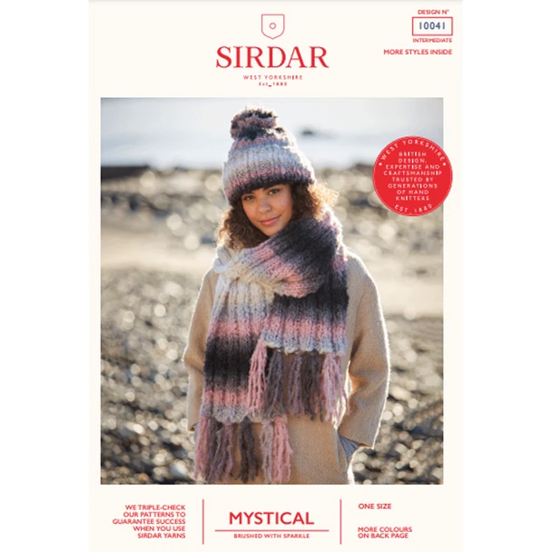 Ladies Scarf And Hat Knitting Pattern | Sirdar Mystical 10041 | Digital Download - Main Image