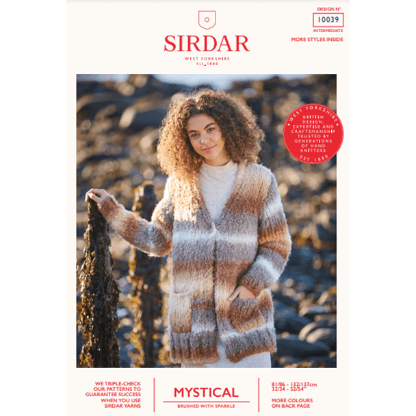 Ladies Long Cardigan Knitting Pattern | Sirdar Mystical 10039 | Digital Download - Main Image
