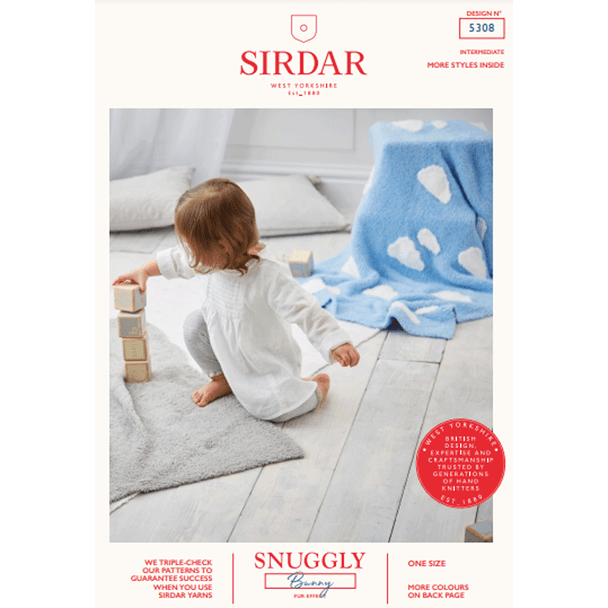 Baby Blankets Knitting Pattern | Sirdar Snuggly Bunny 5308 | Digital Download - Main Image