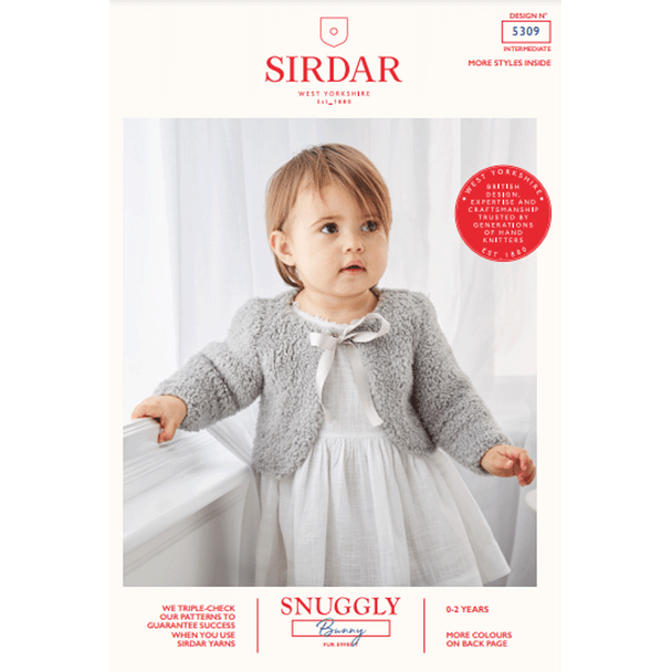 Baby Girl's Bolero Knitting Pattern | Sirdar Snuggly Bunny 5309 | Digital Download - Main Image