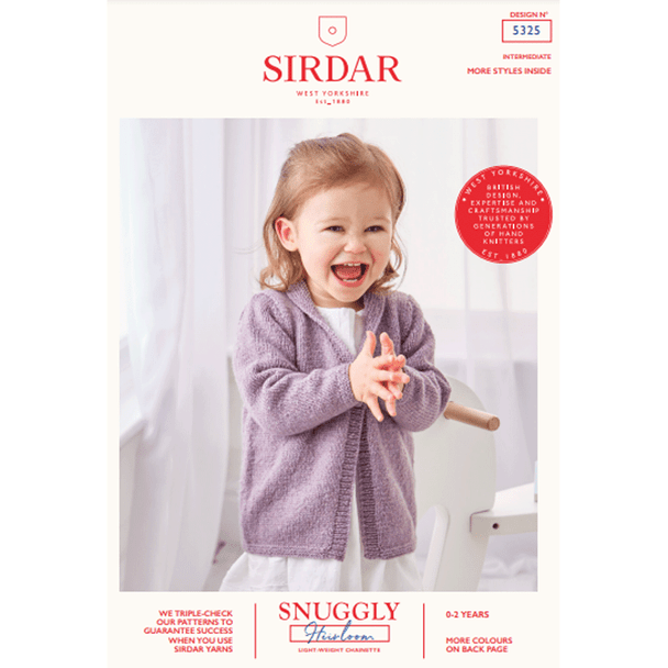 Baby Girl's Classic Matinee Jacket Knitting Pattern | Sirdar Snuggly Heirloom 5325 | Digital Download - Main Image