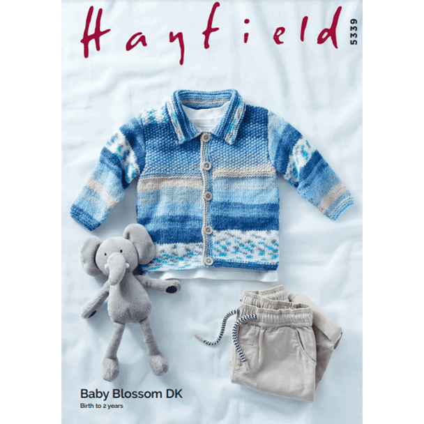 Baby Boy's Jacket Knitting Pattern | Sirdar Hayfield Baby Blossom DK 5339 | Digital Download - Main Image