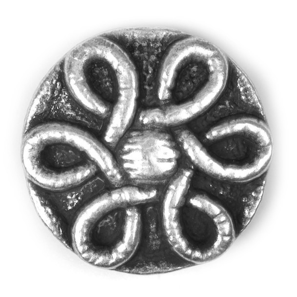 ABC Loose Buttons | Celtic Flower Metal Button | 25mm | Silver