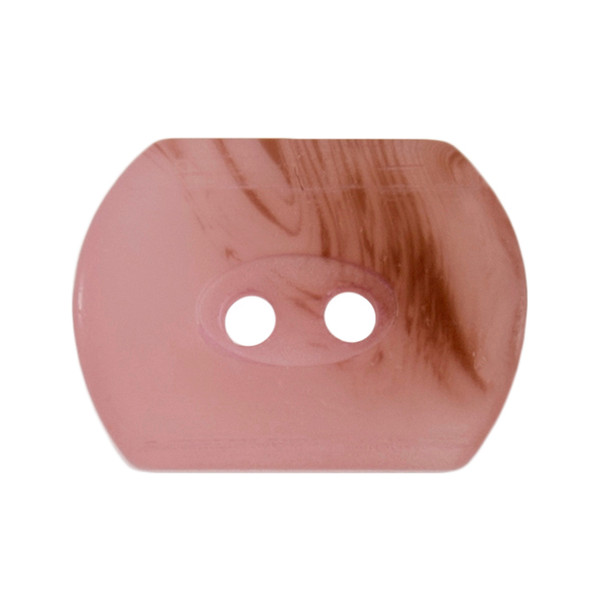 ABC Loose Buttons | Stadium Oval Button | Pink with Brown Ripple | 15mm