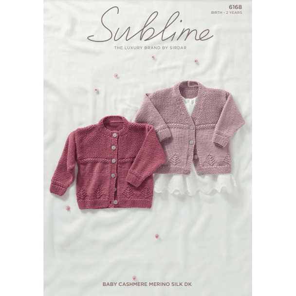 Babies Round And V Neck Cardigan Knitting Pattern | Sirdar Baby Cashmere Merino Silk DK 6168 | Digital Download - Main Image