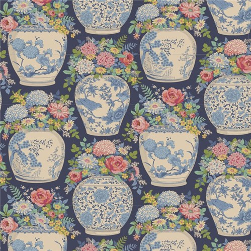 Chic Escape | Tilda | TD100450 | Flowervase Navy Blue 