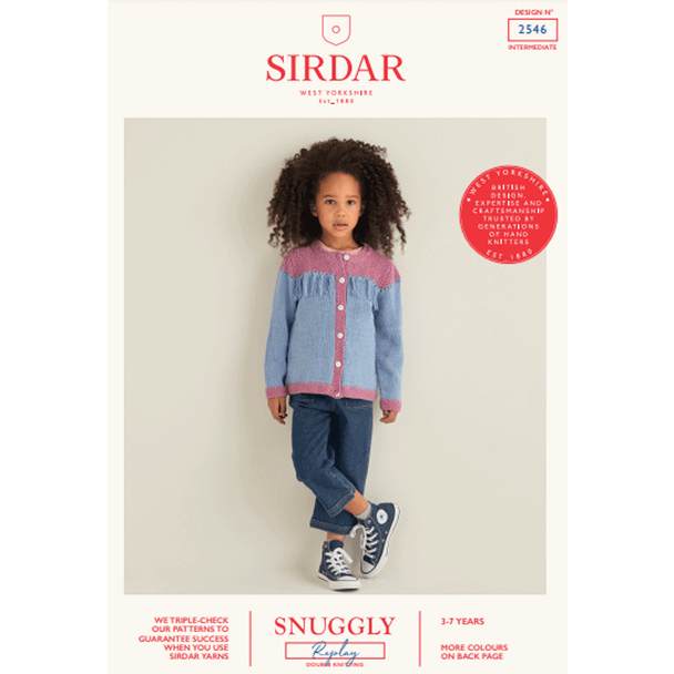 Girl's Tassel Cardigan Knitting Pattern | Sirdar Snuggly Replay DK 2546 | Digital Download - Main Image