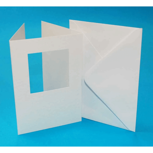 A6 Cards | Square Aperture | Pack of 5 | Ivory