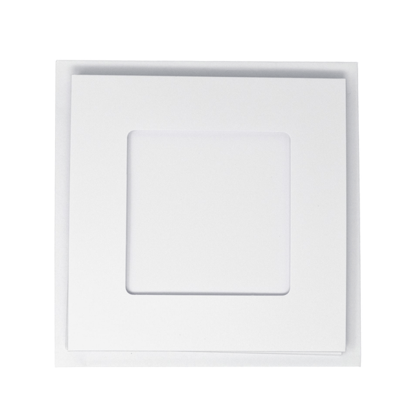 Square Tri-Fold Cards & Envelopes | Square Aperture | 5pk | Habico | Various Colours | White