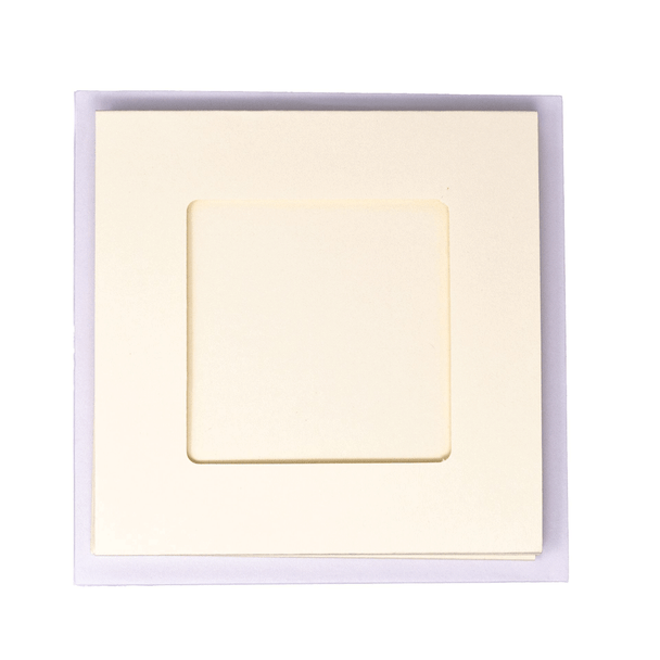 Square Tri-Fold Cards & Envelopes | Square Aperture | 5pk | Habico | Various Colours | Cream