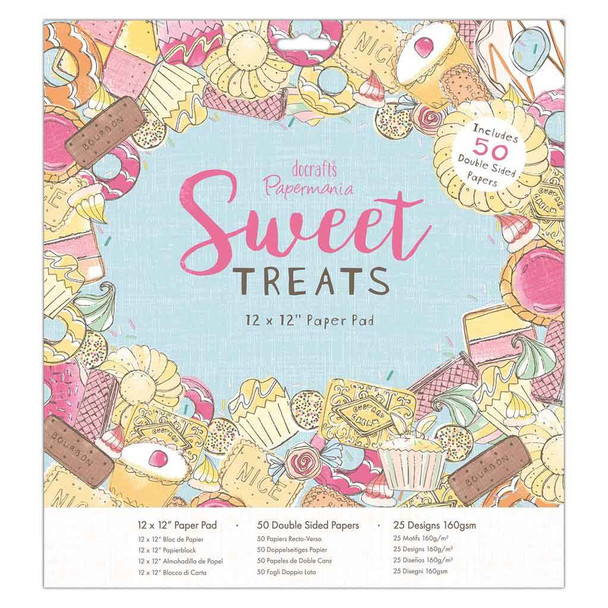 Sweet Treats 12" x 12" Double-Sided Paper Pad | 50 sheets | docrafts