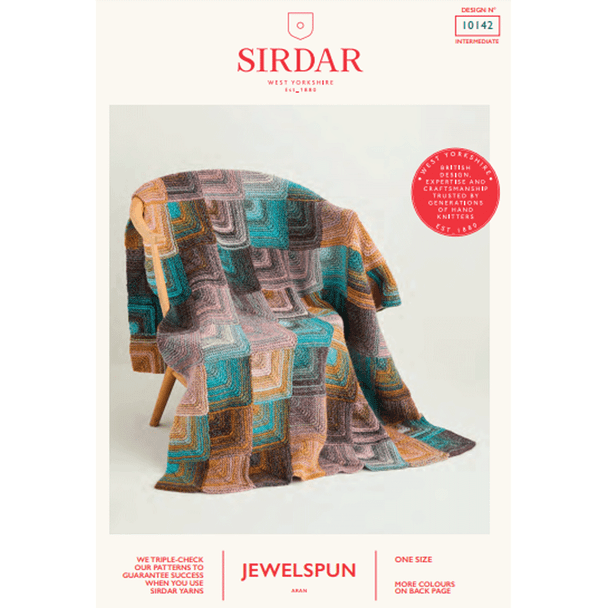 Domino Blanket Knitting Pattern | Sirdar Jewelspun Aran 10142 | Digital Download - Main Image