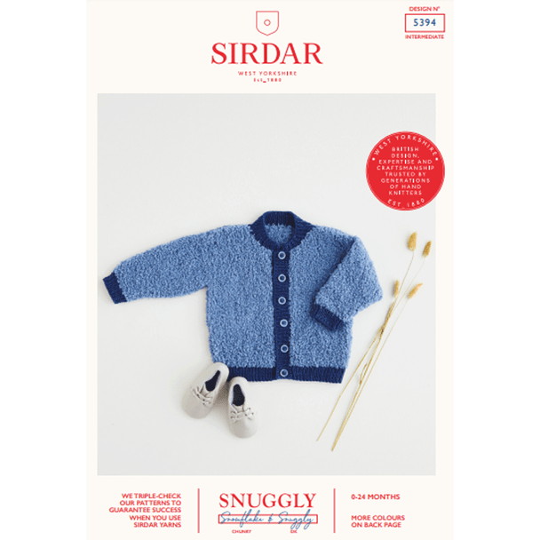 Babies Jacket Knitting Pattern | Sirdar Snuggly Snowflake Chunky & Snuggly DK 5394 | Digital Download - Main Image