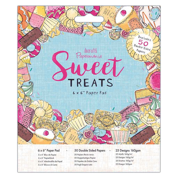 Sweet Treats 6" x 6" Double-Sided Paper Pad | 50 sheets | docrafts