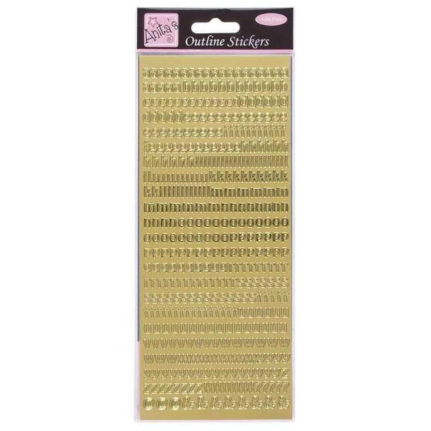 Capital Letter Peel-Offs | Anita's | Various Colours  | Gold