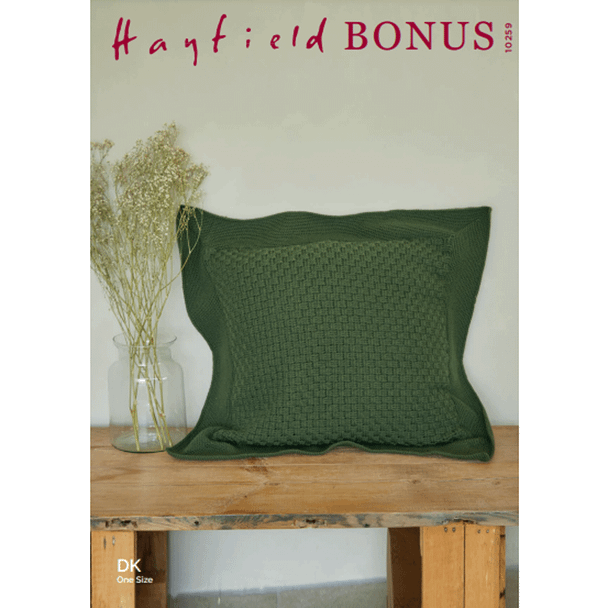 Basket Weave Floor Cushion Crochet Pattern | Sirdar Hayfield Bonus DK 10259 | Digital Download - Main Image