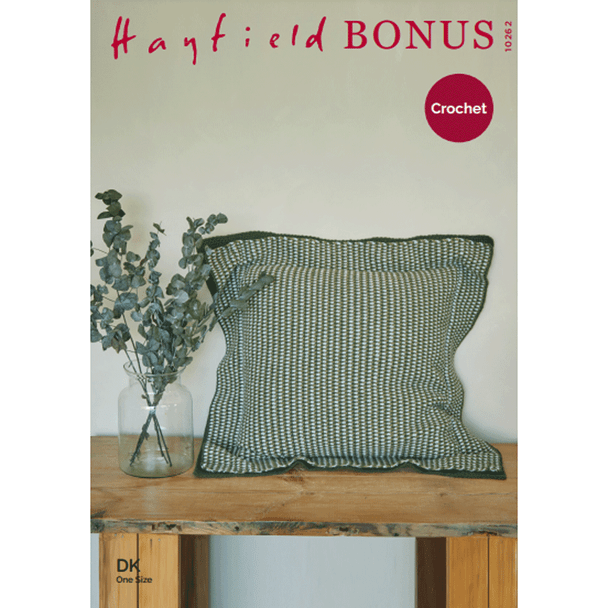 Linen Stitch Floor Cushion Crochet Pattern | Sirdar Hayfield Bonus DK 10262 | Digital Download - Main Image