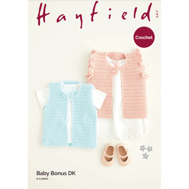 Babies Waistcoat Crochet Pattern | Sirdar Hayfield Baby Bonus DK 5417 | Digital Download - Main Image