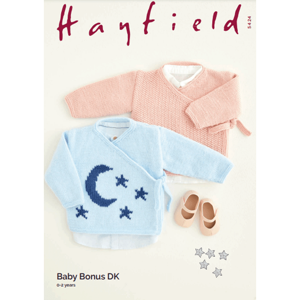 Babies Cardigans Knitting Pattern | Sirdar Hayfield Baby Bonus DK 5424 | Digital Download - Main Image