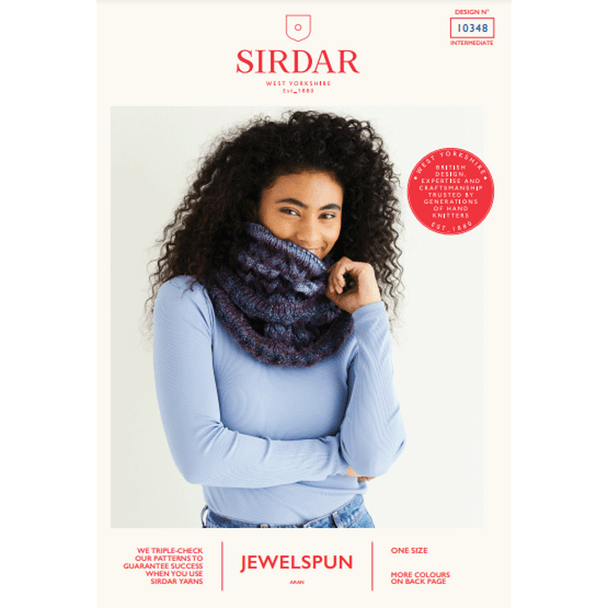 Women's Cable Cowl Knitting Pattern | Sirdar Jewelspun Aran 10348 | Digital Download - Main Image