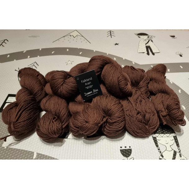 Debbie Bliss Farkland Aran Knitting Yarn Shade 04 Chocolate Dyelot 12002 | Joblot of 7 x 100g Hanks - Main image