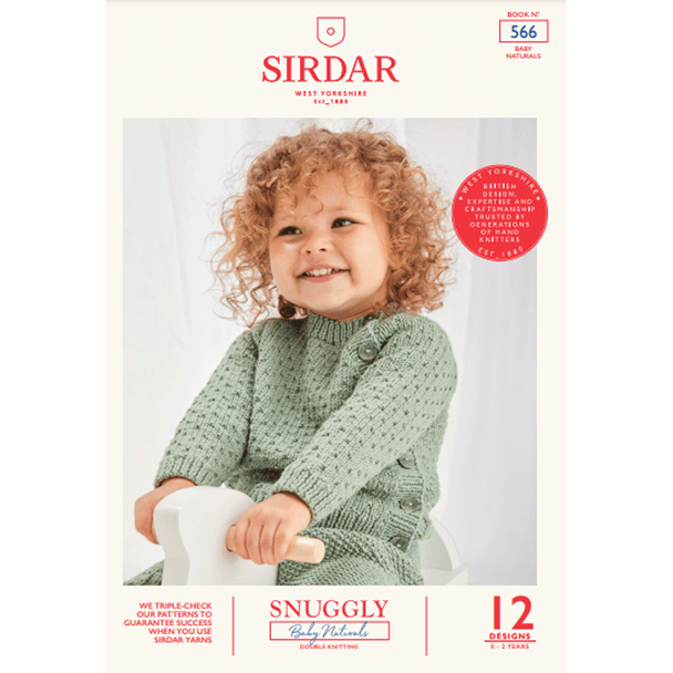 Sirdar 12 Designs Book 566 Crochet/Knitting Book | Sirdar Snuggly Baby Naturals DK 566 | Digital Download - Main Image