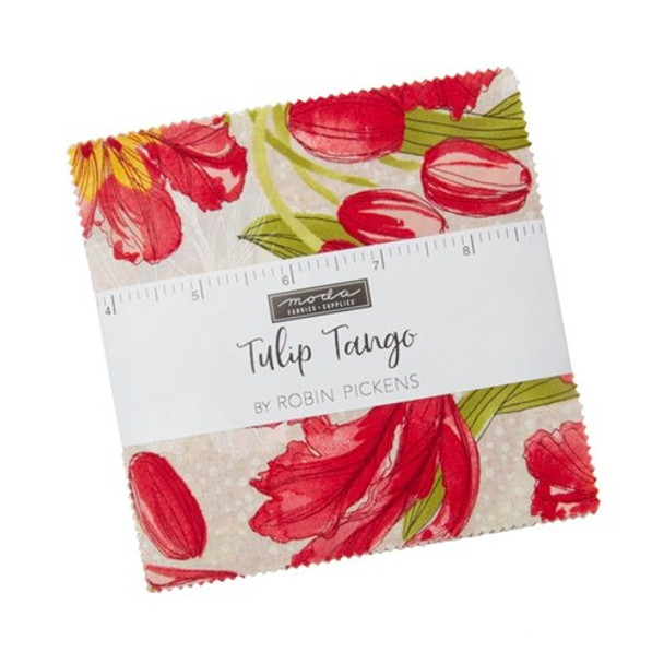 Tulip Tango | Robin Pickens | Moda Fabrics | 48710PP | Charm Pack 