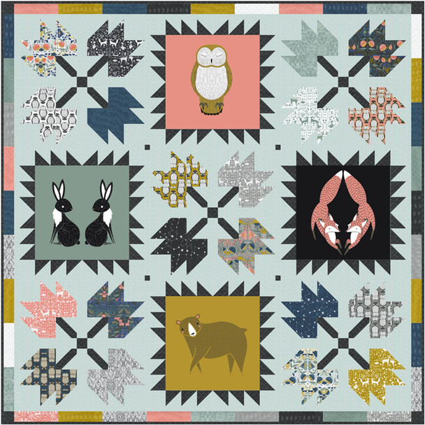 Nocturnal | Gingiber | Moda Fabrics | Dwellings Quilt Pattern | Example 2
