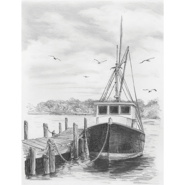 Royal & Langnickel Sketching Made Easy w/ Sharpener & Eraser | A4 | Fishing Boat 