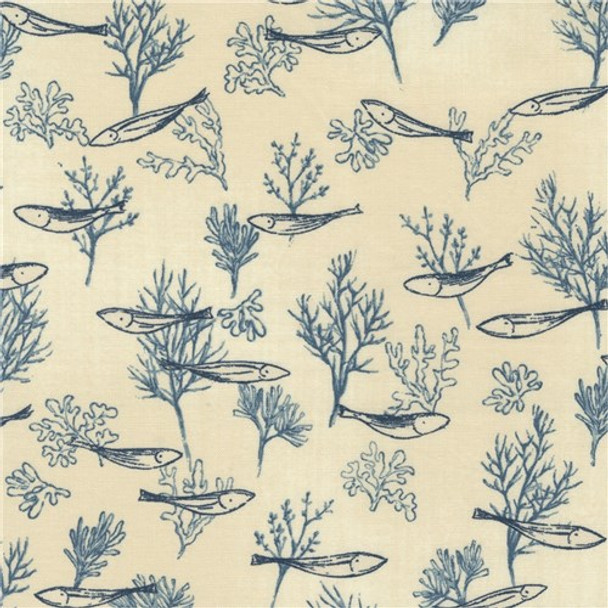 To the Sea | Janet Clare | Moda Fabrics | 16932-16 | Coral Shoal, Pearl