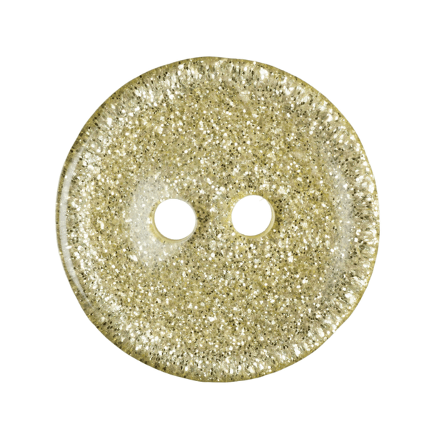 Round Lemon / Green Glitter Buttons | 15mm | Trimits 