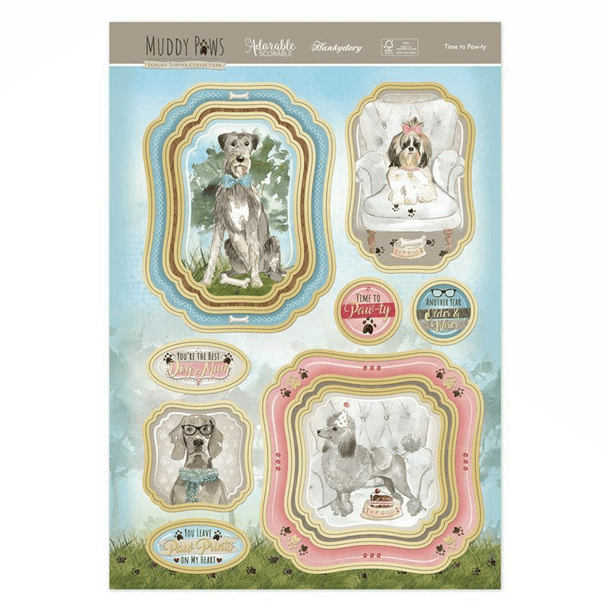 Hunkydory | Time to Paw-ty Luxury Topper Set | Card Making