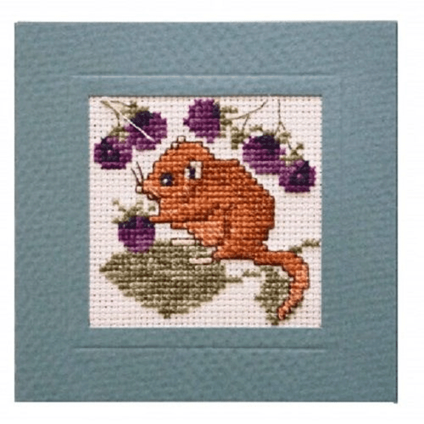 Textile Heritage | Cross Stitch Kits | Dormouse Card Kit