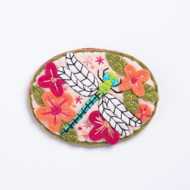 Hawthorn Handmade | Felt Craft Brooch Kit | Dragonfly