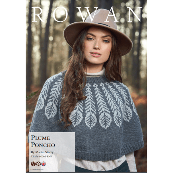 Rowan Women's Plume Poncho Knitting Pattern using Alpaca Soft DK | Digital Download (ZB276-00002) (rowa-patt-ZB276-00002dd) - Main Image