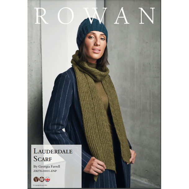 Rowan Women Lauderdale Scarf Knitting Pattern using Alpaca Classic | Digital Download (ZB278-00001) (rowa-patt-ZB278-00001dd) - Main Image