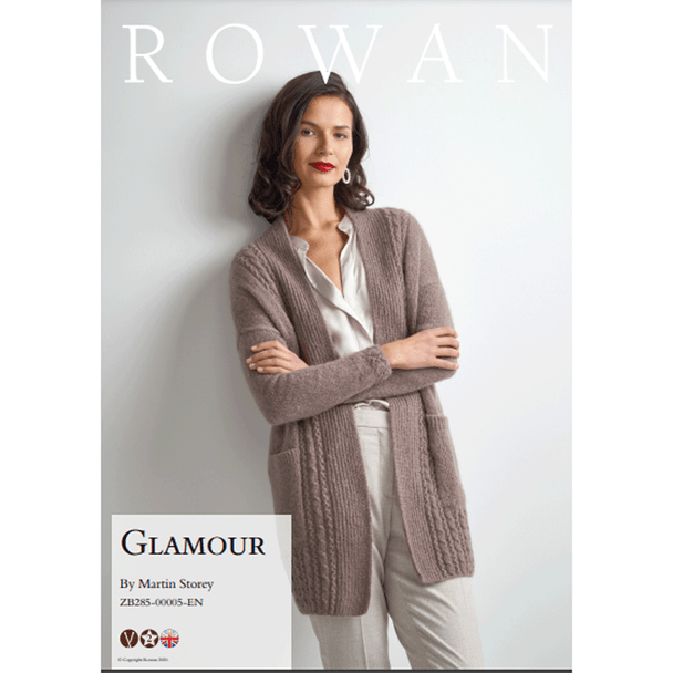 Rowan Women's Glamour Cardigan Knitting Pattern using Patina | Digital Download (ZB285-00005) (rowa-patt-ZB285-00005dd) - Main Image