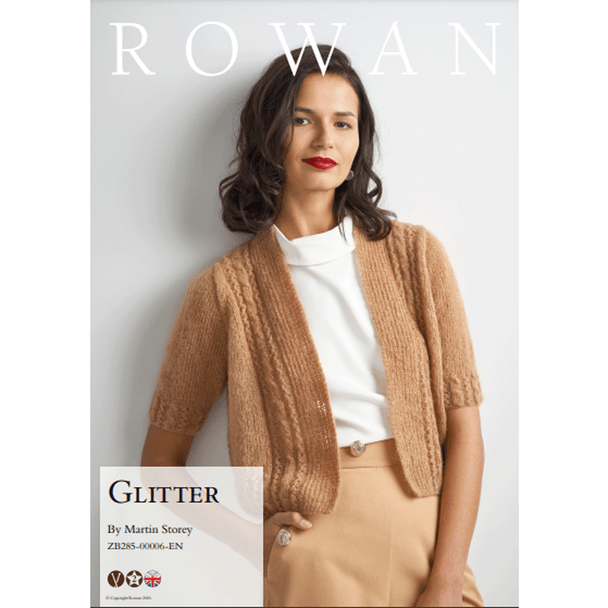 Rowan Women's Glitter Cardigan Knitting Pattern using Patina | Digital Download (ZB285-00006) (rowa-patt-ZB285-00006dd) - Main Image