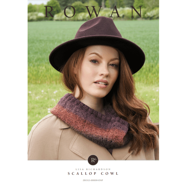 Rowan Ladies Scallop Cowl Knitting Pattern using Felted Tweed Colour | Digital Download (ZB312-00008) (rowa-patt-ZB312-00008dd) - Main image