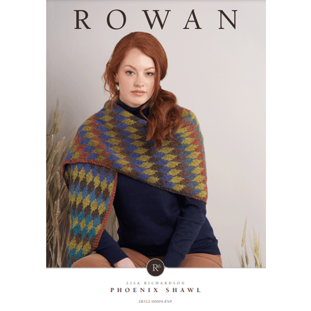 Rowan Ladies Phoenix Shawl Knitting Pattern using Felted Tweed Colour | Digital Download (ZB312-00009) (rowa-patt-ZB312-00009dd) - Main Image