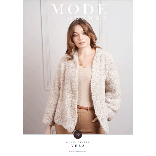 Rowan Ladies Vera Cardigan Knitting Pattern using Soft Boucle | Digital Download (RM005-00007) (rowa-patt-RM005-00007dd) - Main Image