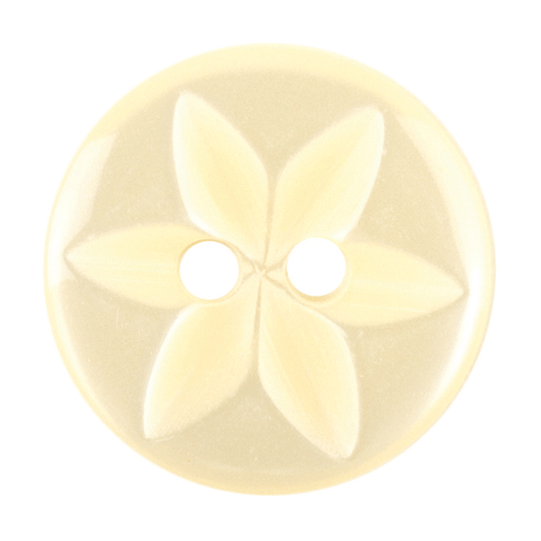 Lemon Polyester Star Button | 16mm | ABC Buttons 