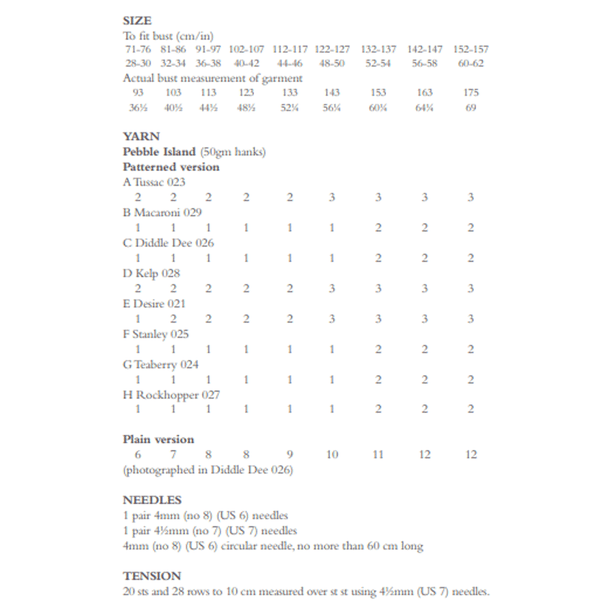 Rowan Women's Heathland Plain Vest Knitting Pattern using Pebble Island | Digital Download (ZB300-00007) (rowa-patt-ZB300-00007dd) - Pattern Information