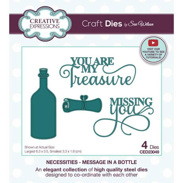 Creative Expressions | Craft Dies | Sue Wilson | Necessities Collection | Message in a Bottle