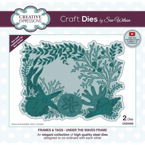 Creative Expressions | Craft Dies | Sue Wilson | Frames and Tags Collection | Under the Waves Frame