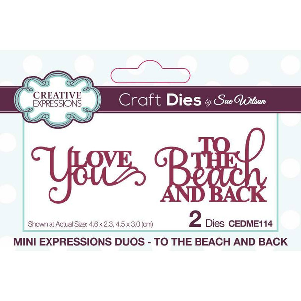 Creative Expressions | Craft Dies | Sue Wilson | Mini Expressions Duos Collection | To the Beach and Back