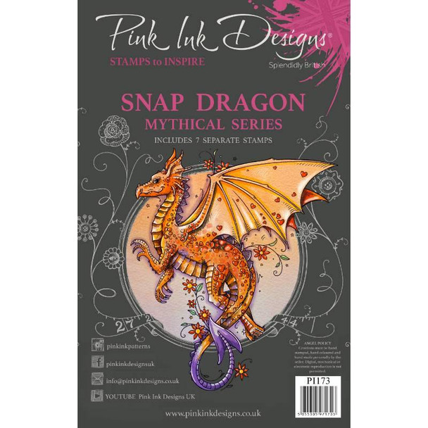 Creative Expressions | Stamp Set | Pink Ink Designs | Mythical Series | Snap Dragon | Cover