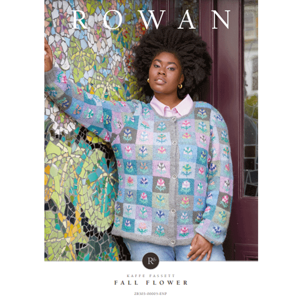 Rowan Women's Fall Flower Sweater Knitting Pattern using Felted Tweed | Digital Download (ZB303-00005) (rowa-patt-ZB303-00005dd) - Main Image