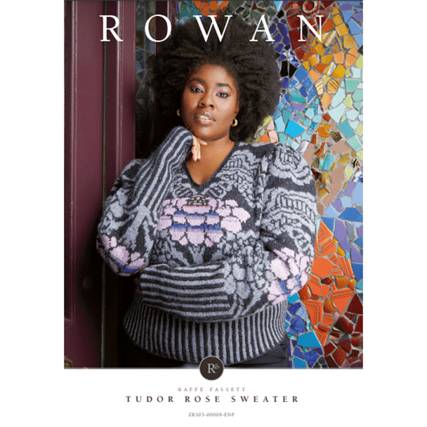 Rowan Women's Tudor Rose Sweater Knitting Pattern using Felted Tweed | Digital Download (ZB303-00008) (rowa-patt-ZB303-00008dd) - Main Image