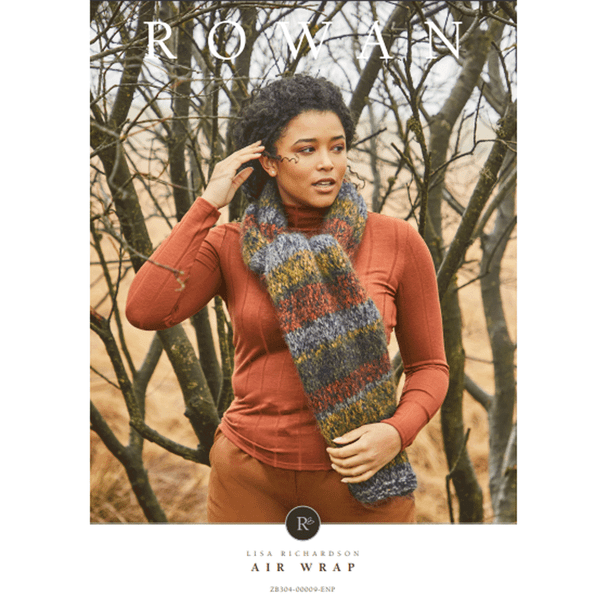 Rowan Women's Air Wrap Knitting Pattern using Tweed Haze | Digital Download (ZB304-00009) (rowa-patt-ZB304-00009dd) - Main Image